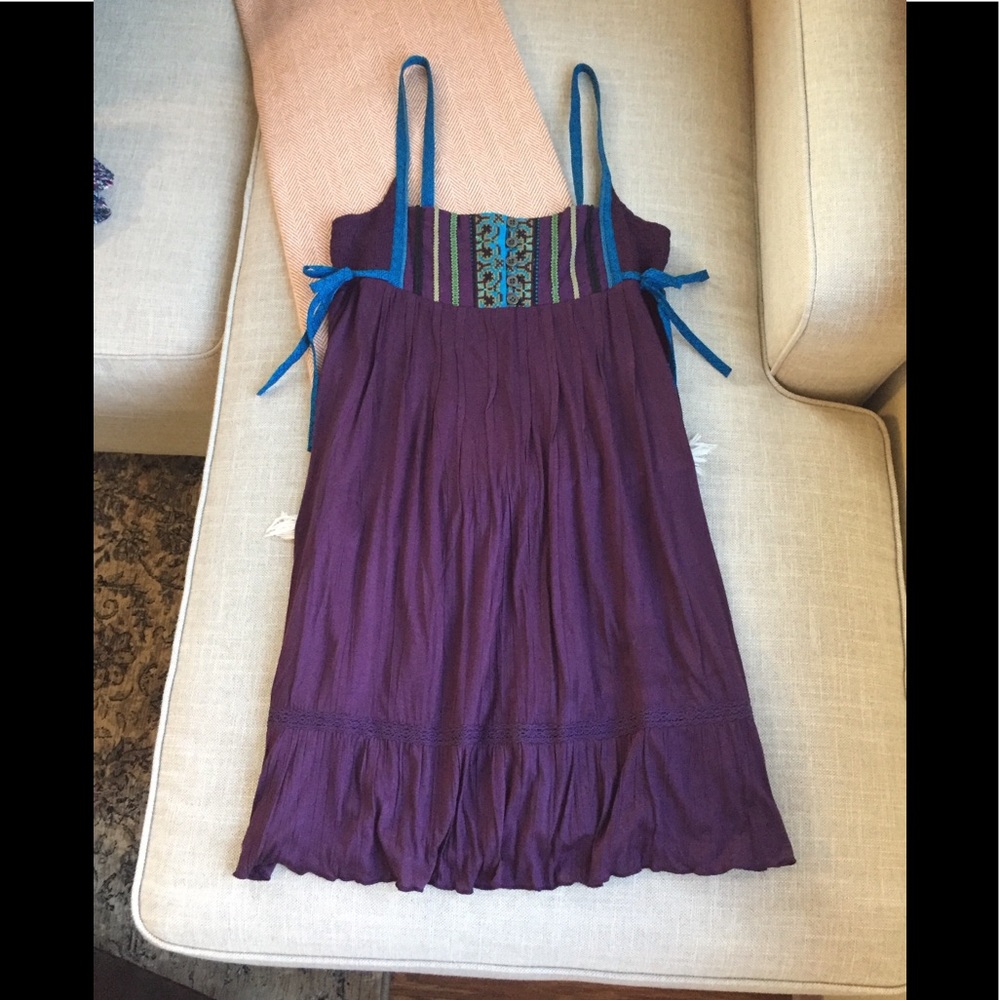 Free People Crochet Embroidered Summer Dress